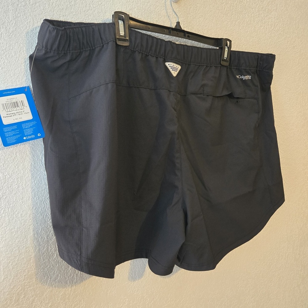 Columbia PFG Omni-Shade Shorts Womens 2X Black Performance Fishing Gear UPF 50 - Picture 14 of 16